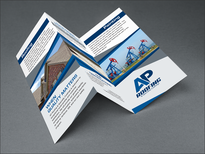 AP Roofing Tri-Fold - Wichita Graphic Design